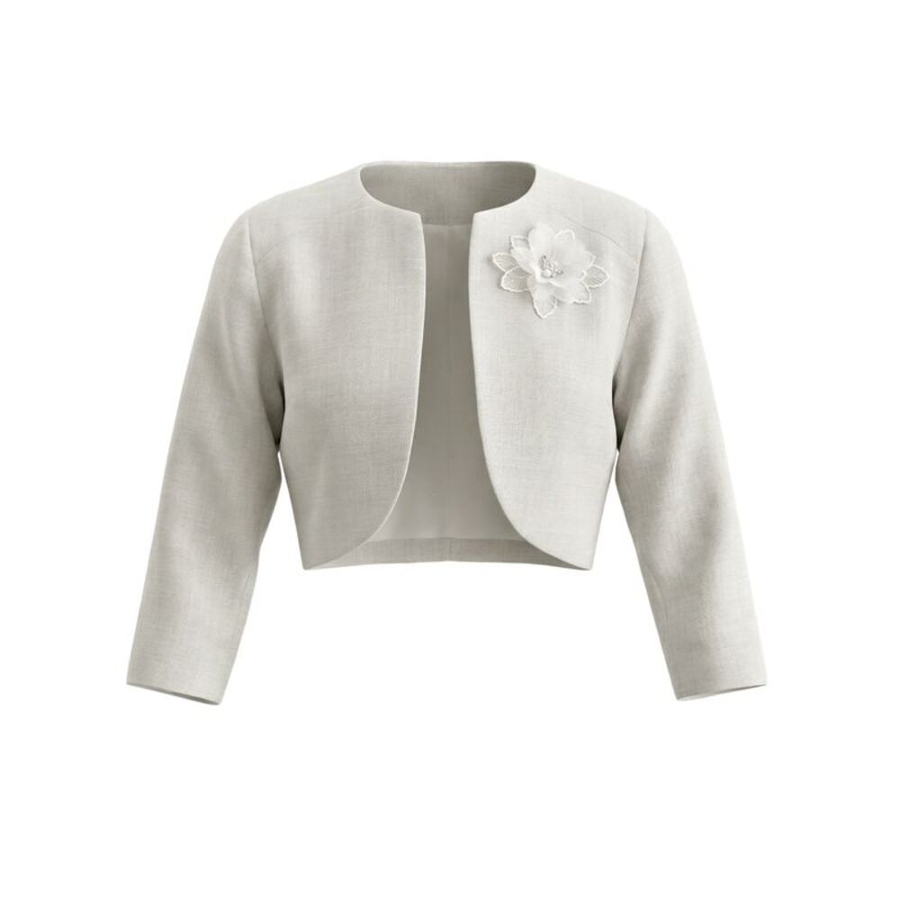 Women's Formal Bolero Evening Dress Wedding Cocktail Coat Light Grey